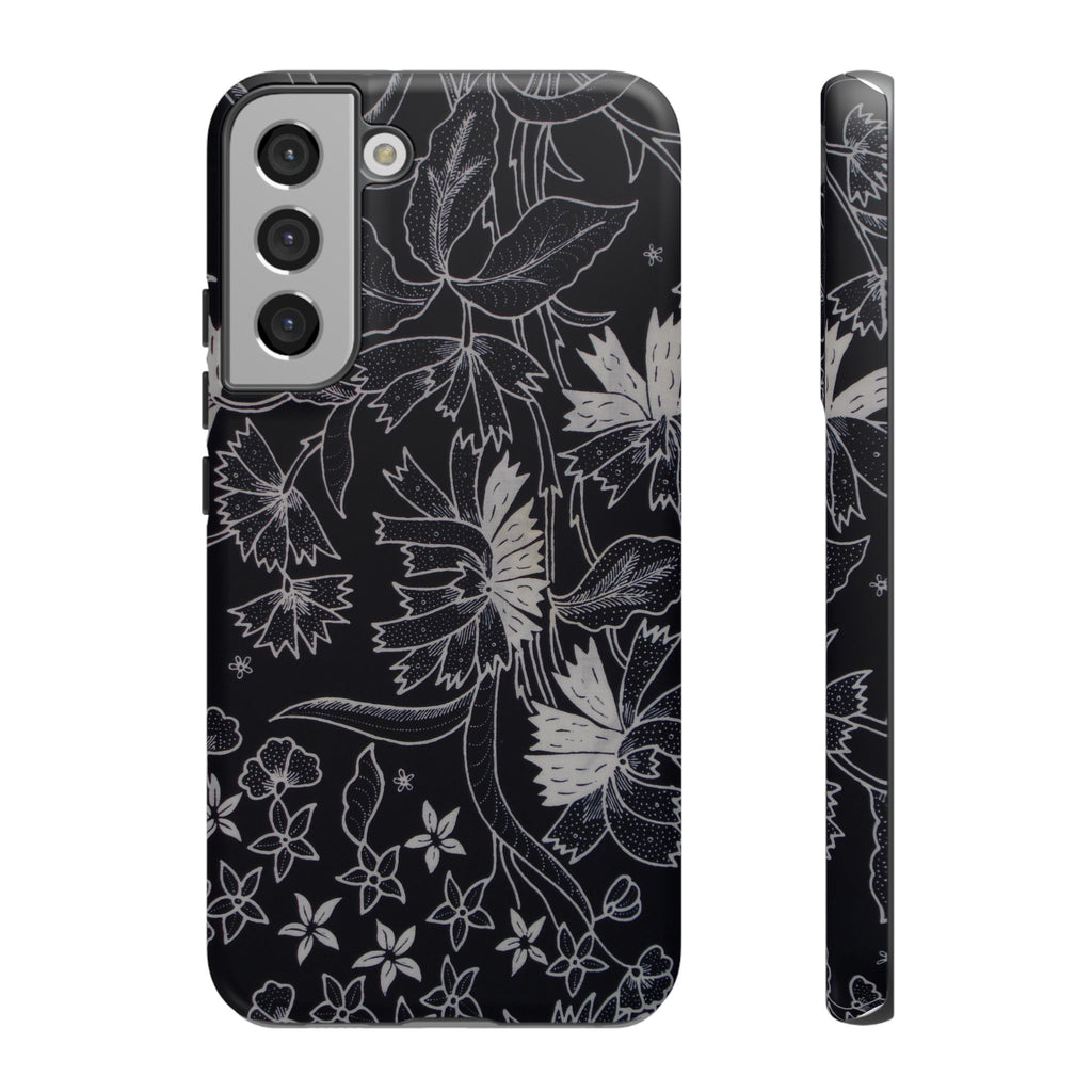 Floral Black Botanical Phone Cover
