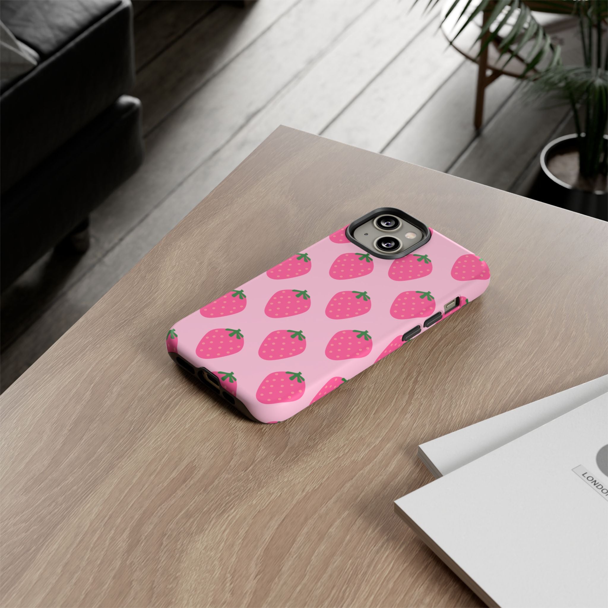 Pink Strawberry Phone Case