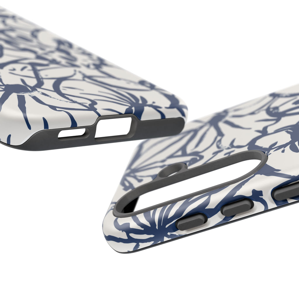 Navy Floral Phone Case