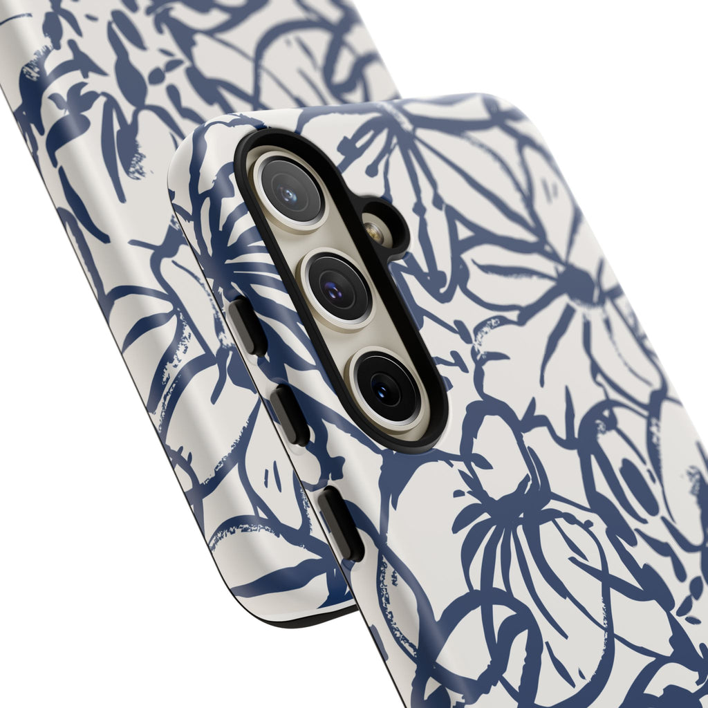 Navy Floral Phone Case