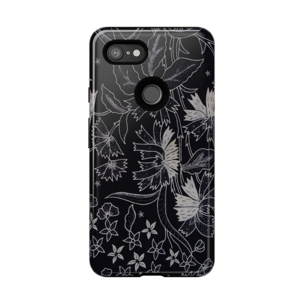 Floral Black Botanical Phone Cover