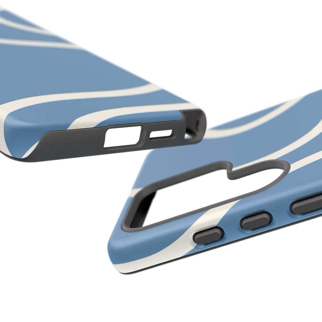 Blue Wavy Abstract Phone Case
