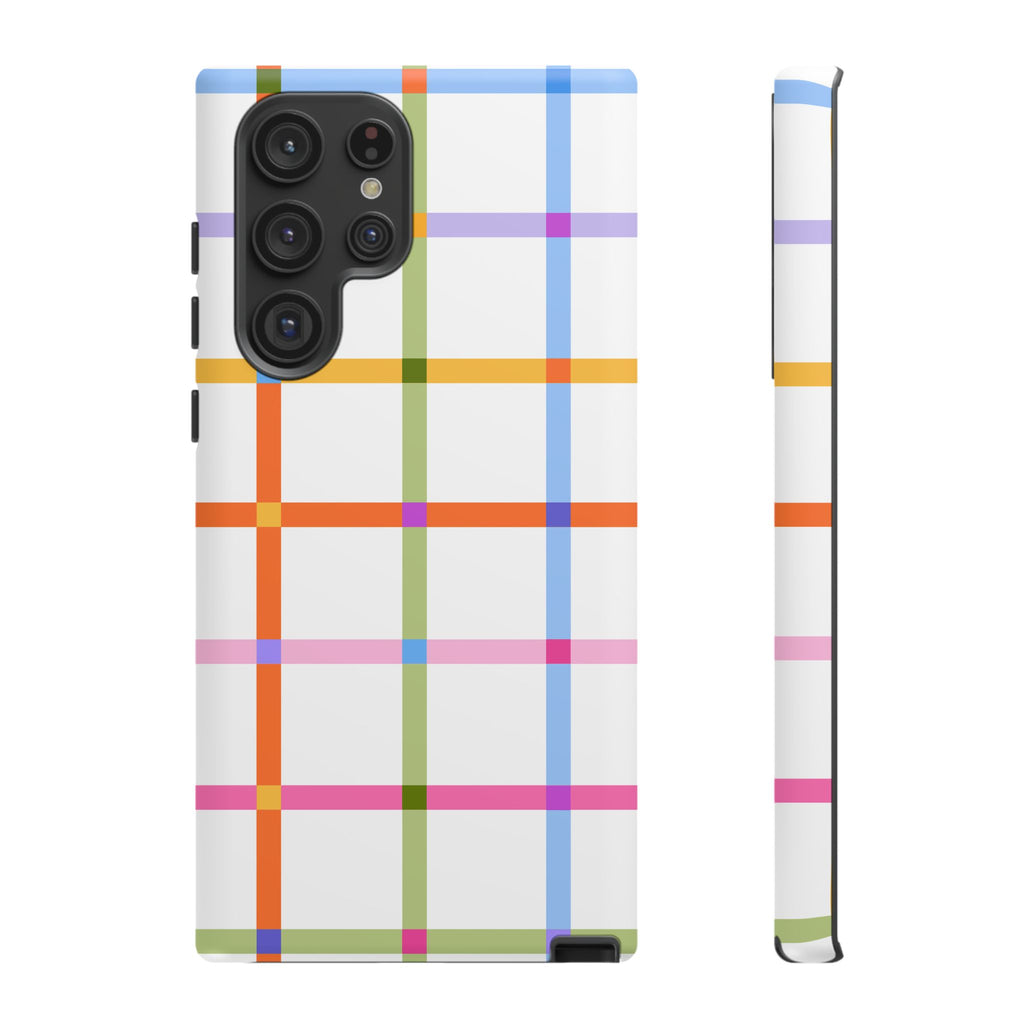 Colorful Plaid Tough Phone Case