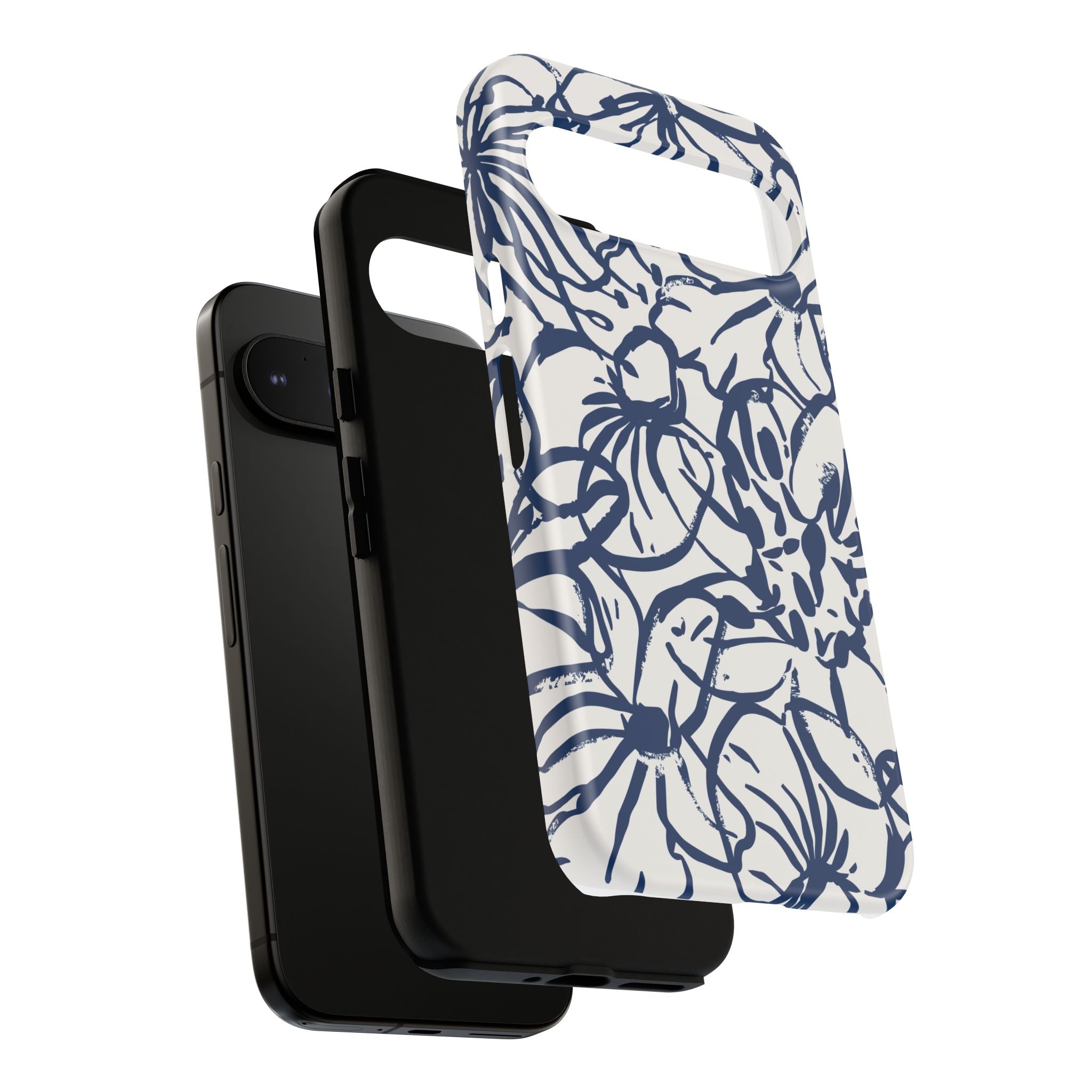 Navy Floral Phone Case