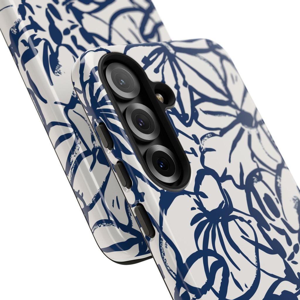 Navy Floral Phone Case