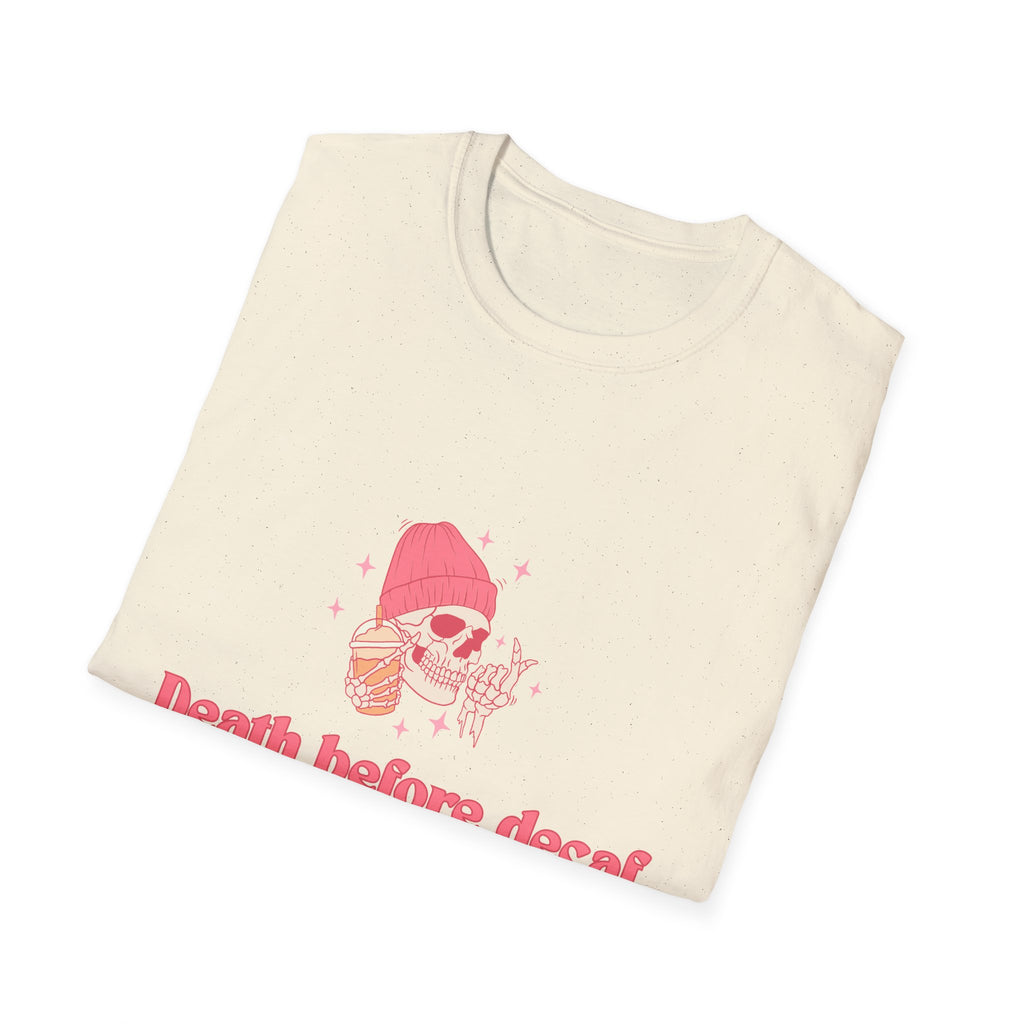 Death Before Decaf Graphic T-Shirt