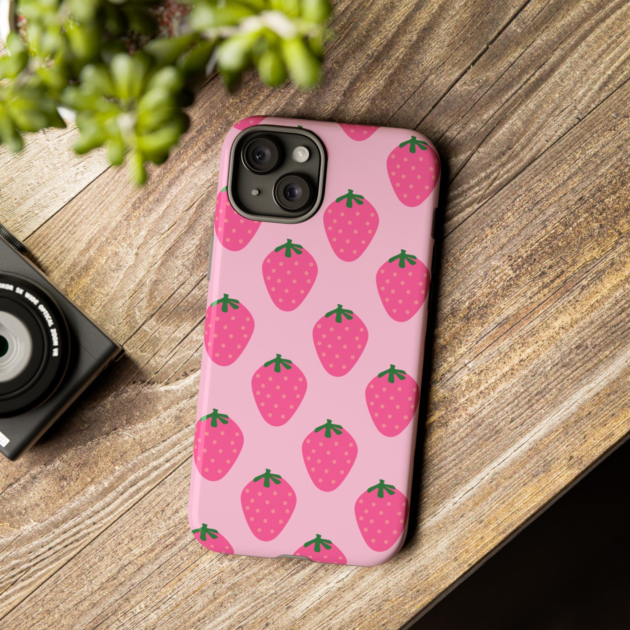 Pink Strawberry Phone Case
