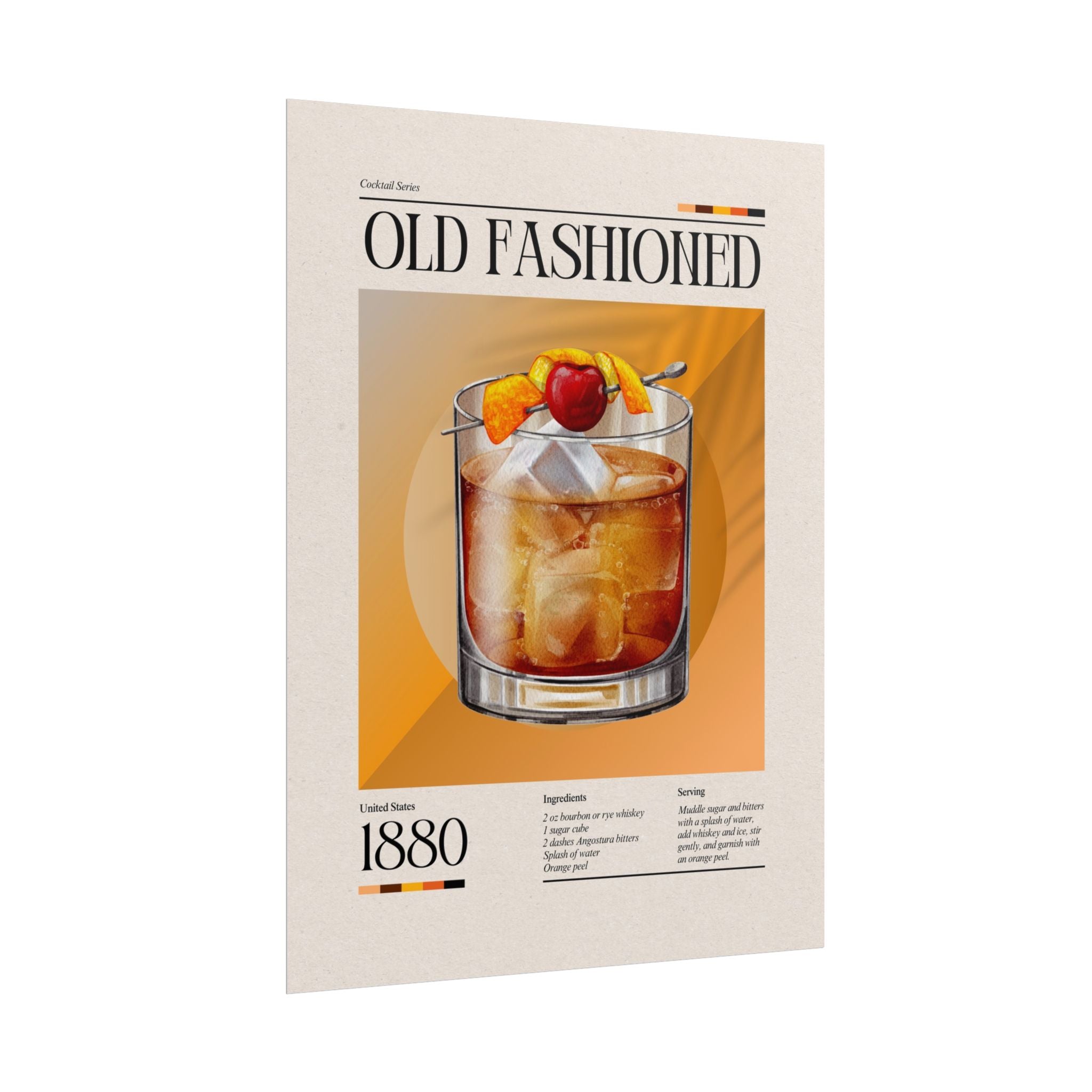 Old Fashioned Cocktail Poster