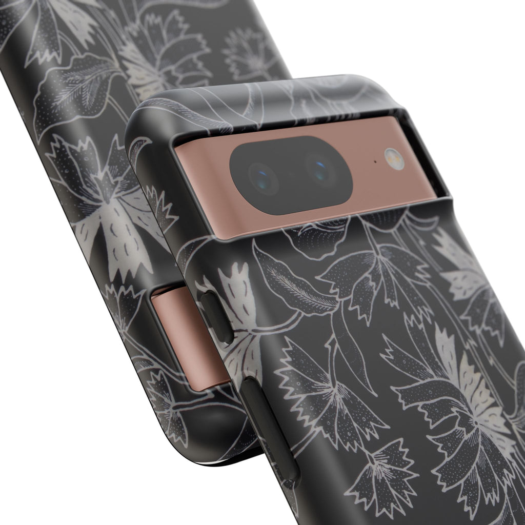 Floral Black Botanical Phone Cover