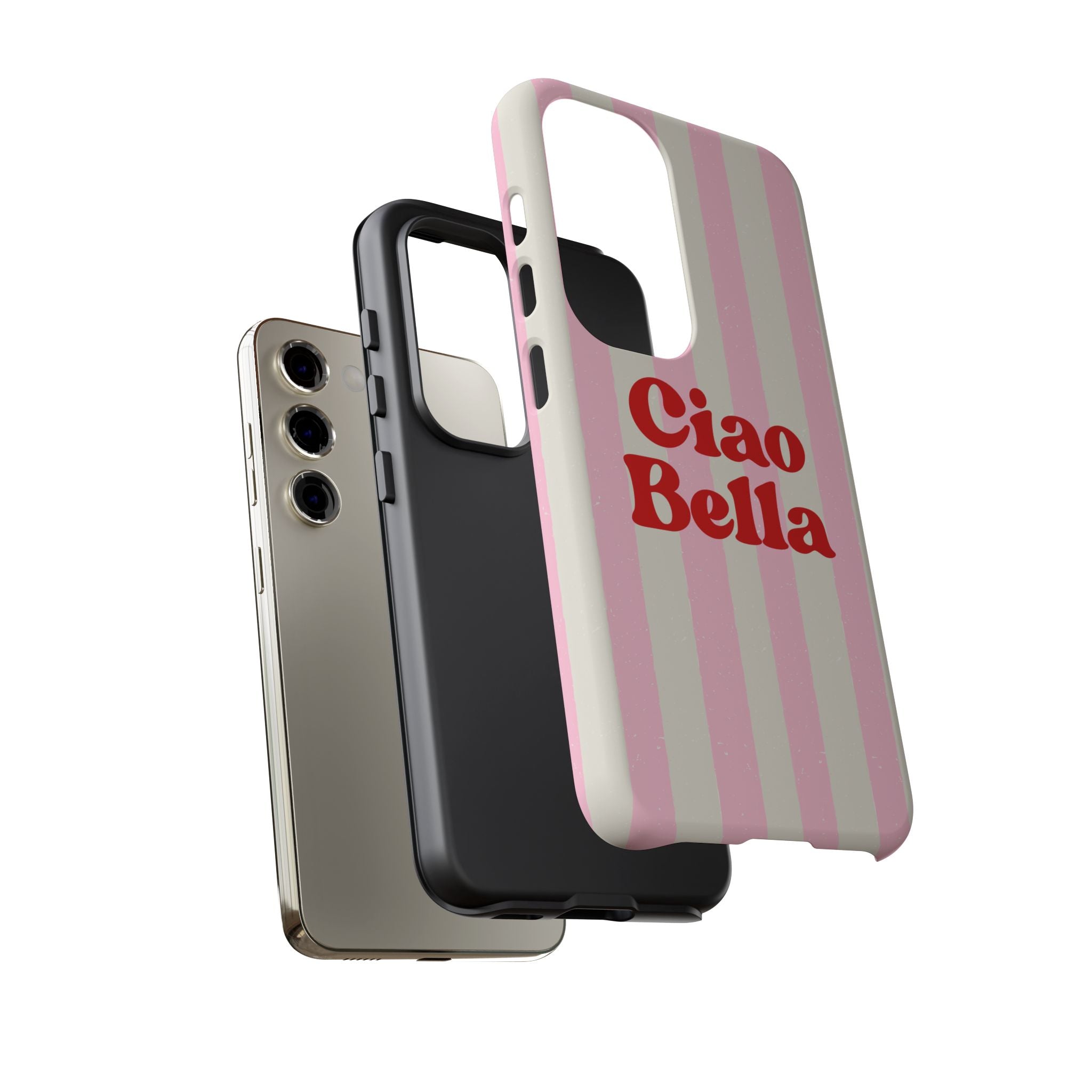 Pink Stripe Ciao Bella Phone Case
