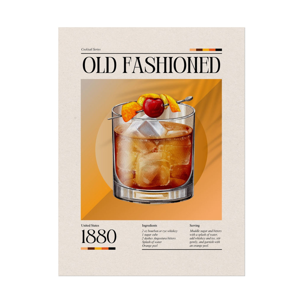 Old Fashioned Cocktail Poster