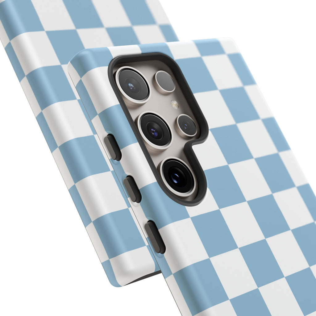 Blue Checkerboard Tough Phone Case