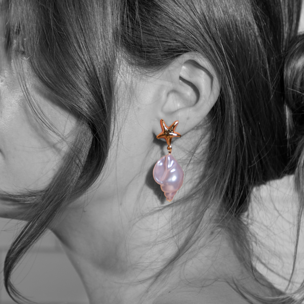 Starfish and Shell Earrings