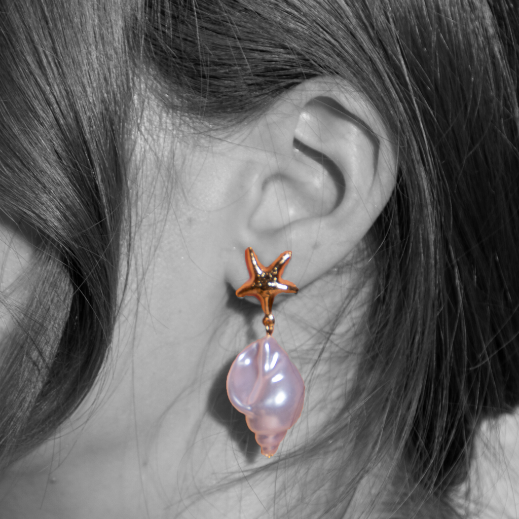Starfish and Shell Earrings